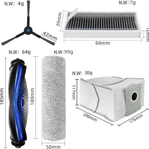 پک لوازم جانبی جارو رباتیک ecovacs x8 pro omni